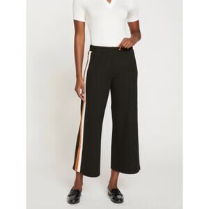 Universal Standard Stephanie Black Wide Leg Stripe Ponte Pants, Size 14-16